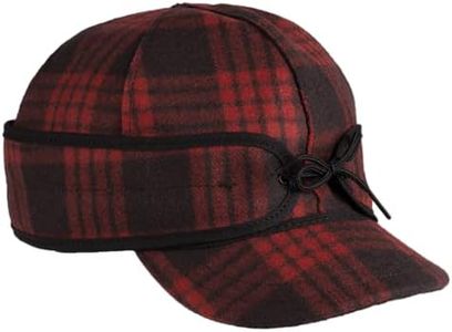 Stormy Kromer The Millie Kromer Cap Size 6 3/4 Black/Red Tartan