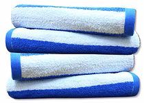 A & B TRADERS Prime Quality Cabana Beach Towels | Cabana Stripe Pool Towels | 70 x150 cm | Chlorine Resistant High Absorbency (Blue, 4)