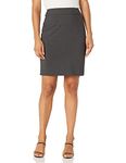 Calvin Klein Women's Classic Fit Straight Lux Suit Skirt (Regular and Plus Size), Charcoal, 12