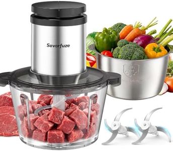 Food Processor with 2 Bowls (8 Cup+8 Cup), 2-Speed Electric Food Chopper