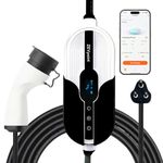 Zevpoint 3.6kW Portable EV Car Charger with Smart App | Wall Bracket + Bag | Adjustable Power, 6m TPU Cable, 16A | LED Screen | IP66 | 10+ Advanced Safety Features | Upto 5-yr Warranty | (Aveo 3.6+)