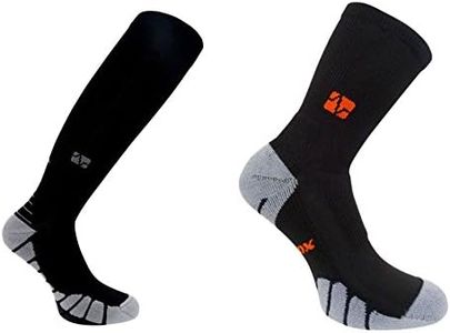 Vitalsox Italy-Patented Compression Sock Combo Pack, Black, Large