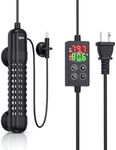 SEAOURA Small Aquarium Heater, 100W Fish Tank Heater for 10-20 Gallon, Submersible Turtle Heater with Digital Display Adjustable Safety Protection, Auto Power-Off When Leaving Water