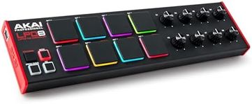 AKAI Professional LPD8 - USB MIDI Controller with 8 Responsive MPC Drum Pads for Mac and PC, 8 Assignable Knobs and Music Production Software