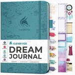 Clever Fox Dream Journal – Guided Dream Diary for Women, Men & Kids – Hardcover Dream Notebook – Log Book for Dream Journaling (Aquamarine)