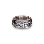 Wolf Ring for Men,Retro Wolf Totem 