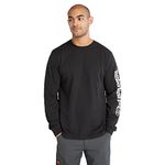 Timberland Unisex-Adult Core Logo Long-Sleeve T-Shirt, Black, 3X-Large