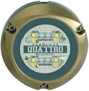 Lumitec Lighting 101459, LED Underwater Light, Surface Mount, Zambezi Quattro, Dual Color White/Blue