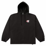 Champion Jacket Mens Big and Tall Hoodie Anorak Windbreaker Jackets for Men, Black C Logo, 5X