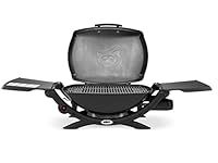 Weber Q2000 Gas Grill Barbeque | Table Top BBQ Grill & Char Griller with Foldable Side Tables | Cast Aluminium Lid Cover & Body | Portable Premium Mini Gas BBQ | Home or Travel - Black (53010074)