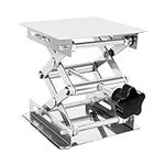 Lab Jack Stand 100x100 Mm Stainless Steel Scissor Lift Table Laboratory Lifting Platform Height Range 45mm To 155mm Load Capacity 10Kg