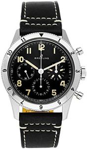 Breitling Mechanical-Hand-Wind AVI Ref 765. 1953 Limited Re-Edition Watch, Black, Black, Black