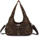 Angelkiss Hobo Purses and handbags for Women Satchel Handbag Women Purses Large Daily Shoulder Bags, 801brown