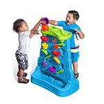 Step 2 Waterfall Discovery Wall | Double-Sided Outdoor Water Play Set with 13-Pc Water Accessory Set (Multicolor)