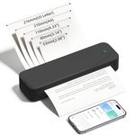 Memoking Portable Printer A4 - M833 Thermal Printer A4 with Bluetooth, Inkless Printer Compatible with 5 Sizes for Business, Home, Photo, Travel, A4 Printer Compatible with Phone, Tablet & Laptop