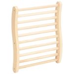 vidaXL Solid Wood Pine S-Shape Sauna Backrest Wooden Bench