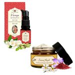 Herbs & Greens Money Saver Anti Aging Skin Brightening Kumkumadi Combo | Radiance Cream, Age Defying Facial Serum Oil | Fairness, Glow & Hydration | Dark Spots, Pigmentation | Ayurvedic Day & Night Face Moisturizer & Serum For Men & Woman | All Skin 50gm & 20ml