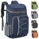 Maelstrom Cooler Backpack,35 Can Backpack Cooler Leakproof,Insulated Soft Cooler Bag,Beach Cooler Camping Cooler,Ice Chest Backpack,Travel Cooler for Grocery Shopping,Kayaking,Fishing,Hiking,Blue