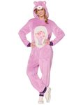 Spirit Halloween Care Bears Adult Share Bear Jumpsuit Costume | Officially Licensed | Pink Care Bear - Small