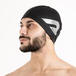 Boldfit Swimming Cap for Men PU Swimming Caps for Women Unisex Swim Cap for Boys, Girls Swimming Cap for Women Long Hair Swimming Head Cap Men Swim Cap Easy Fit - Black