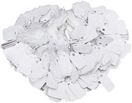 200 Pcs White Price Tags with String, White Marking Writable Tags Display Label White Paper Tag Hang Tags String Marking Tags Price Labels Display Tags Writable Tags for Jewelry Gift Clothing(23x13mm)