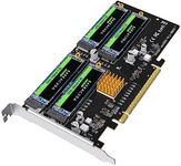 isheep 4-Port NVMe M.2 SSD PCIe 3.0 x16 RAID Expansion Adapter Card - KCSSD7 PLUS (Windows, Desktop, PCIe x16)