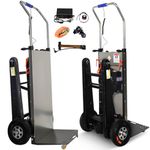 ROOMEDAL Electric Stair Climbing Dolly, 661lb 600W Powered Electric Stair Climbing Hand Trucks Dolly Cart with Rubber Tracks for Moving, Heavy Duty Stair Climber