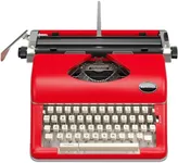 Maplefield Manual Typewriter, Real Vintage Typewriter, Cute Desk Decor for Home and Office, Easy Setup, Great Gift for Writers and Authors, Great for Writers and Authors (Red)