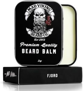 Mad Viking Fjord Beard Balm – Non-Greasy Balm to Soften & Style with a Medium Hold - Made with Shea Butter, Beeswax & Premium Oils – Crisp Clean Citrus & Woodsy Scent, Made in the USA - 2oz