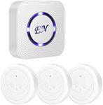 Dog Door Bell Doggie Doorbell for Potty Training with Wireless Waterproof Touch Button Transmitter and Receiver (1 Receiver + 3 Transmitters)