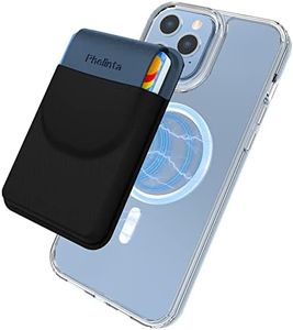 Phelinta Magnetic Card Wallet Compatible with MagSafe Wallet for iPhone 16/15/14/13/12 Pro/Pro Max/Plus/Mini Series, Card Case and Money Clip, 5-Card ID Credit Card Holder Wallet with Flap