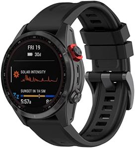 FTRONGRT 22mm Correa para Garmin Epix Gen 2, Flexible Silicona Reloj de Recambio Ajustable Brazalete Smart Watch Correa.Negro