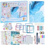 DIY Journal Set for Girls Ages 8 9 10 11 12 13 Years Old and Up, Desirable Gifts for Girls - Scrapbooking, Make Diary Handbooks, DIY Journal Kit - Perfect Art & Crafts Stuff for Tweens Teens and Kids
