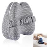 Briocht Revoget Knee Pillow for Sleeping on Side – Memory Foam Alignment Pillow for Side Sleepers, Leg Pillow for Hip & Spine Support, Pain Relief for Sciatica, Pregnancy & Back Discomfort