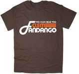 Balcony Shirts 'Yes I Can Hear You Clem Fandango' Mens T Shirt - Brown - XL