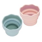 Paint Brush Washer, 2 Pcs Portable Collapsible Paint Brush Washer Durable Silicone Washing Bucket Brush Holder Cleaner Painting Water Cup for Watercolor Acrylic Oil Painting