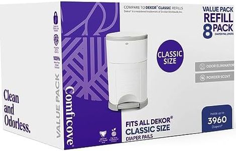 COMFICOVE Refills Compatible with DEKOR CLASSIC Diaper Pails | 8 Pack | Extra Thick Diaper Pail Refill Liners | Fresh Scent | Easy to Replace and Dispose of Diaper Bag | Odorless Baby Diapers Disposal