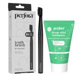 Perfora Teeth Sensitivity Routine Care | Charcoal Grey Electric Toothbrush | Dream Relief Toothpaste | Aloe Mint Flavor | Instant Sensitivity Relief | SLS Free & No Artificial Sweetener | Pack Of 2