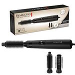 Remington 400W Hot Air Brush Airstyler AS7100 | Blow Dry & Style for Shape & Fullness | 2 Round Brushes 19mm & 25mm | 2 Heat & Fan Settings | Ideal for Short Hair | Black