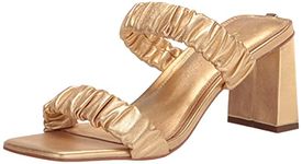 GUESS Women's Gwaindrea Heeled Sandal, Gold 710, 5 UK