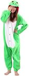 HoneyStore Unisex New Dinosaur Animal Cosplay Costume Onesies Pajamas Halloween Green XL