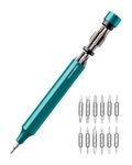 HOTO Precision Screwdriver Set, 24-in-1 Multi-Bit Screwdriver, Mini Hand Screwdriver Set with 12 Double End S2-Steel Bits, Ideal for Phone/Glasses/Watches/Laptop, Dark Turquoise