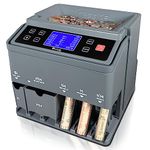 Cassida C300 Professional USD Coin Counter, Sorter and Wrapper/Roller, 300 Coins/min, with Quickload and Printing-Compatible