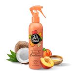 Pet Head Quick Fix Leave-In Conditioner Spray for Dogs | Peach Scent | Repairs, Detangles and Softens Fur | Detangling Spray | For Grooming Wet or Dry Dog Coats | No Rinsing Required | 10.1 fl oz.