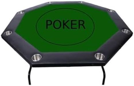 YAJVANE Octagonal Poker Table for Gaming (Green)