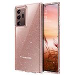 BENTOBEN for Note 20 Ultra Case, Clear Glitter Bling Sparkly Slim Soft TPU Rugged Shockproof Protective Bumper Phone Case Cover for Samsung Galaxy Note 20 Ultra 6.9" 5G,Clear Glitter