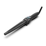 Wahl Pro Shine Conical Wand - Black, Cone-Shaped, Variable Heat Control Between 80°C–210°C, Keratin Infused Ceramic Coated Barrel, Adjustable Digital Temperature, Rotating Cool Tip