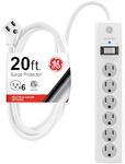 GE 6-Outlet Surge Protector, 20 Ft