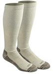 Dickies Men's Light Comfort Compression Over-The-Calf Socks, Available in M-XXL (2, 4 Pairs), Khaki (2 Pairs), Large