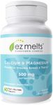 EZ Melts Dissolvable Calcium & Magnesium Supplement with Vitamin D3, Sugar-Free, 1-Month Supply